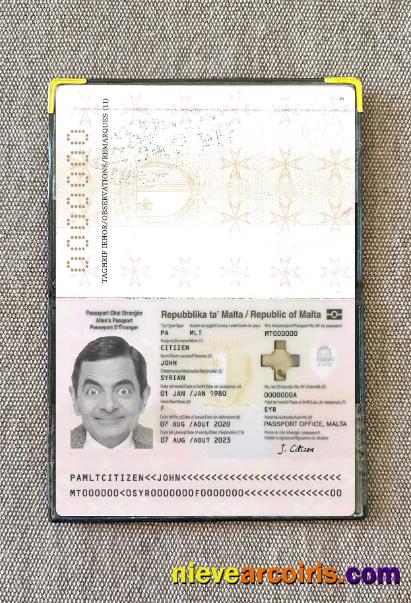 Malta passport 2020-present photolook